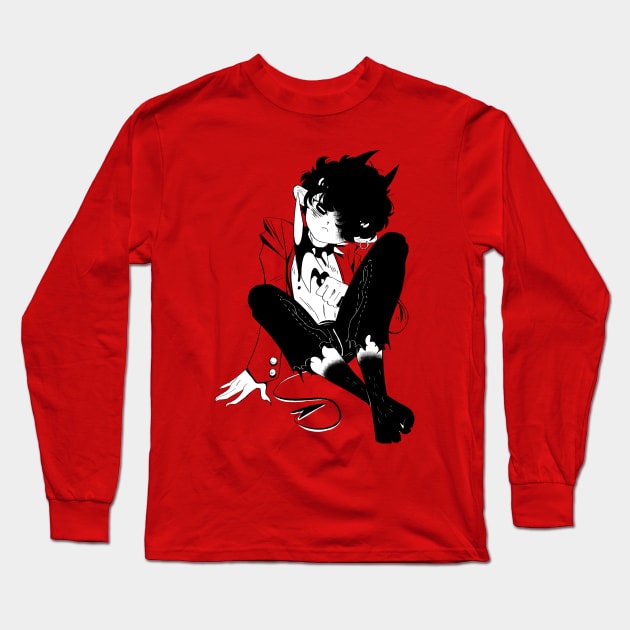 Demon boy Long Sleeve T-Shirt by Sherry marciano